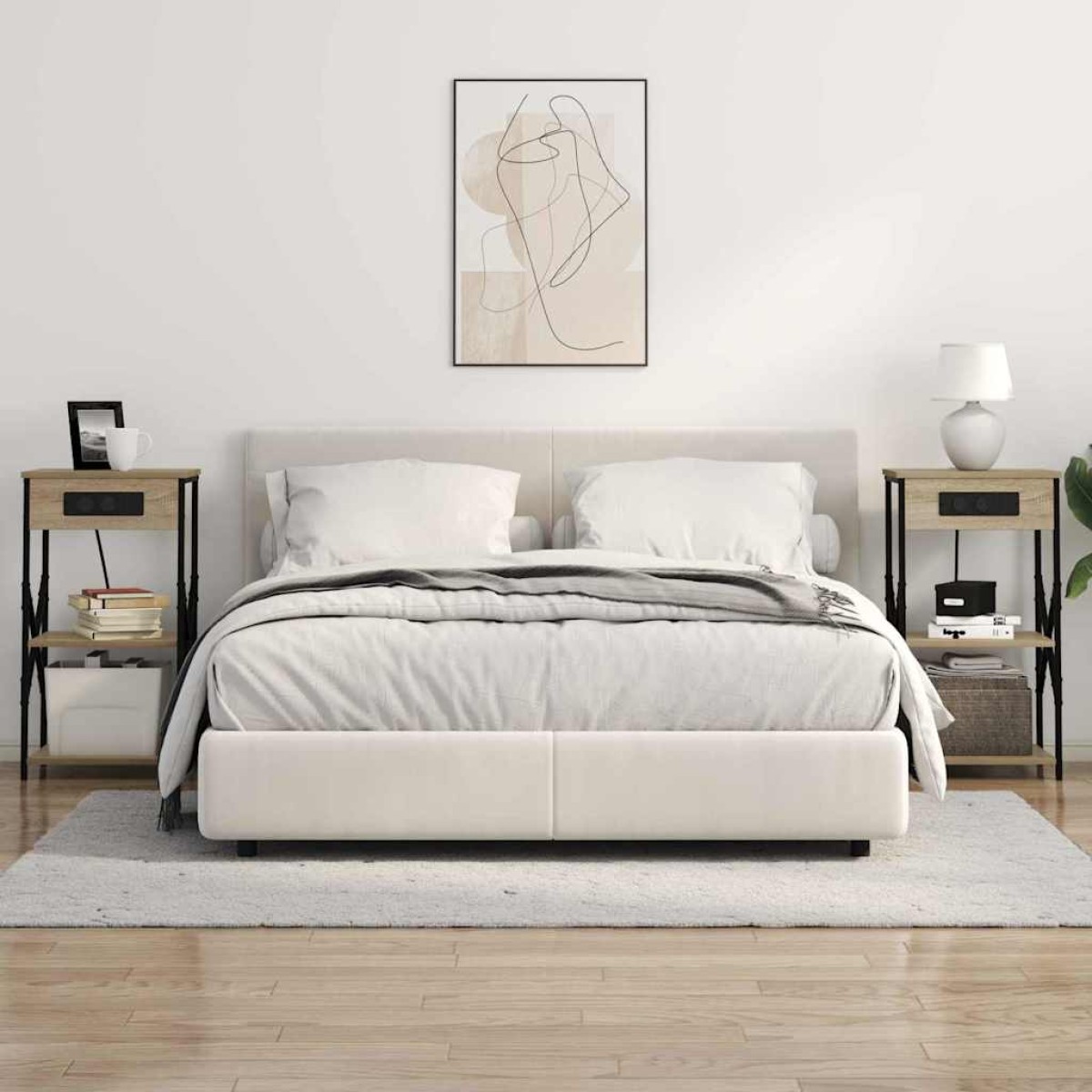 vidaXL Κομοδίνο Δρύς Sonoma 41 x 31 x 76 εκ. Επεξεργασμένο Ξύλο