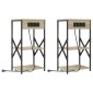 vidaXL Κομοδίνο 2 τεμ. Δρύς Sonoma 41 x 31 x 76 εκ. Επεξεργασμένο Ξύλο