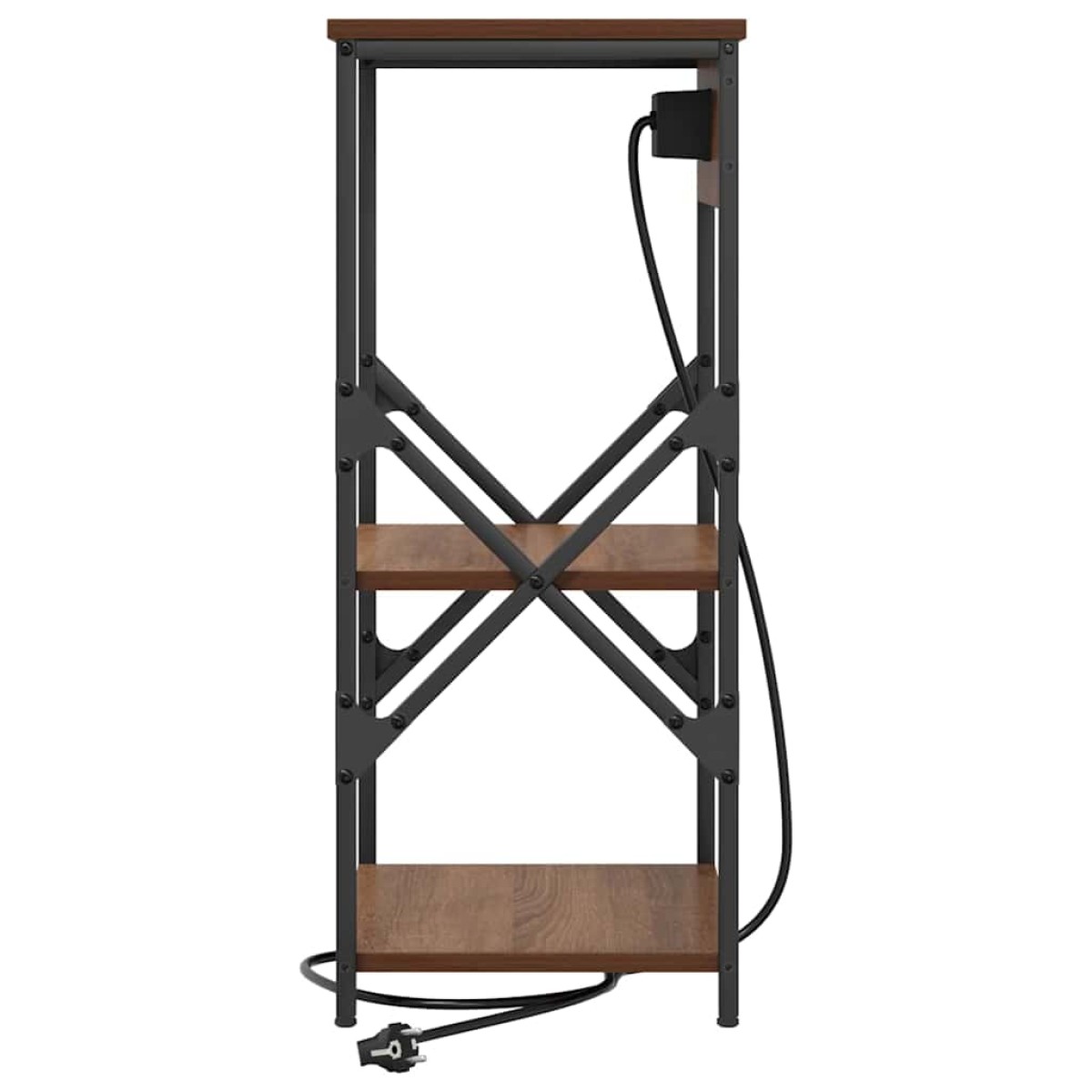 vidaXL Κομοδίνο με ράφι Καφέ δρυς 41 x 31 x 76 εκ. Επεξεργασμένο Ξύλο