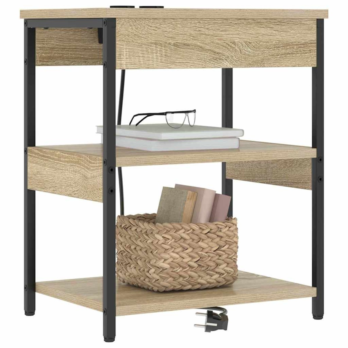 vidaXL Κομοδίνο Δρύς Sonoma 41 x 31 x 51 εκ. Επεξεργασμένο Ξύλο