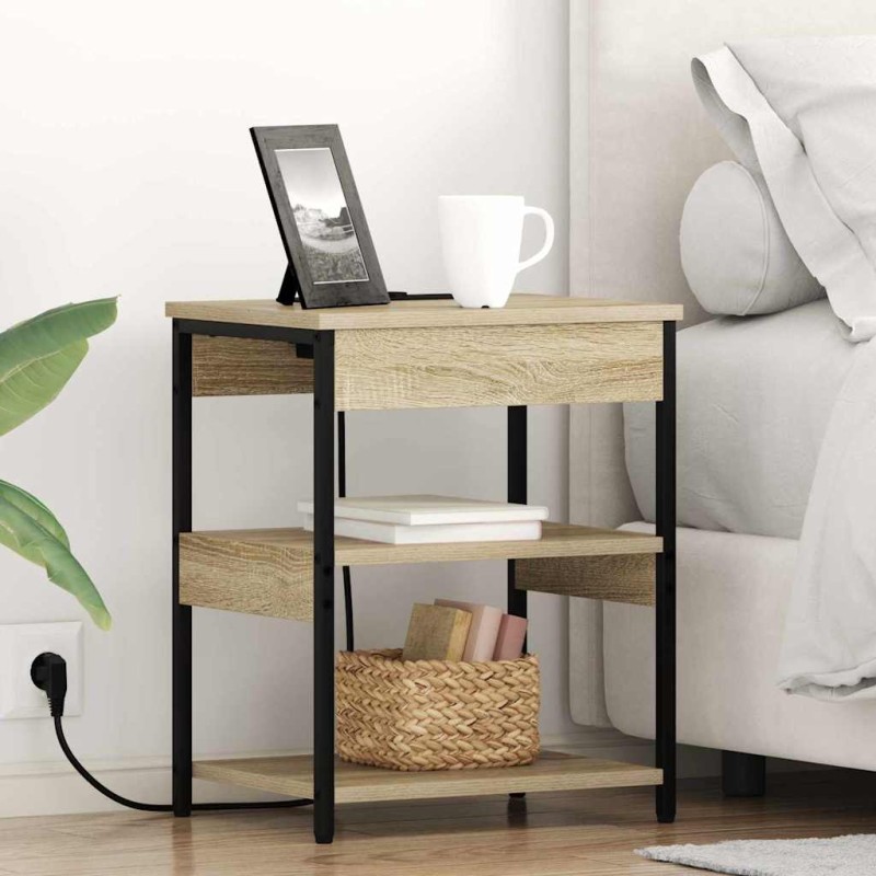 vidaXL Κομοδίνο Δρύς Sonoma 41 x 31 x 51 εκ. Επεξεργασμένο Ξύλο