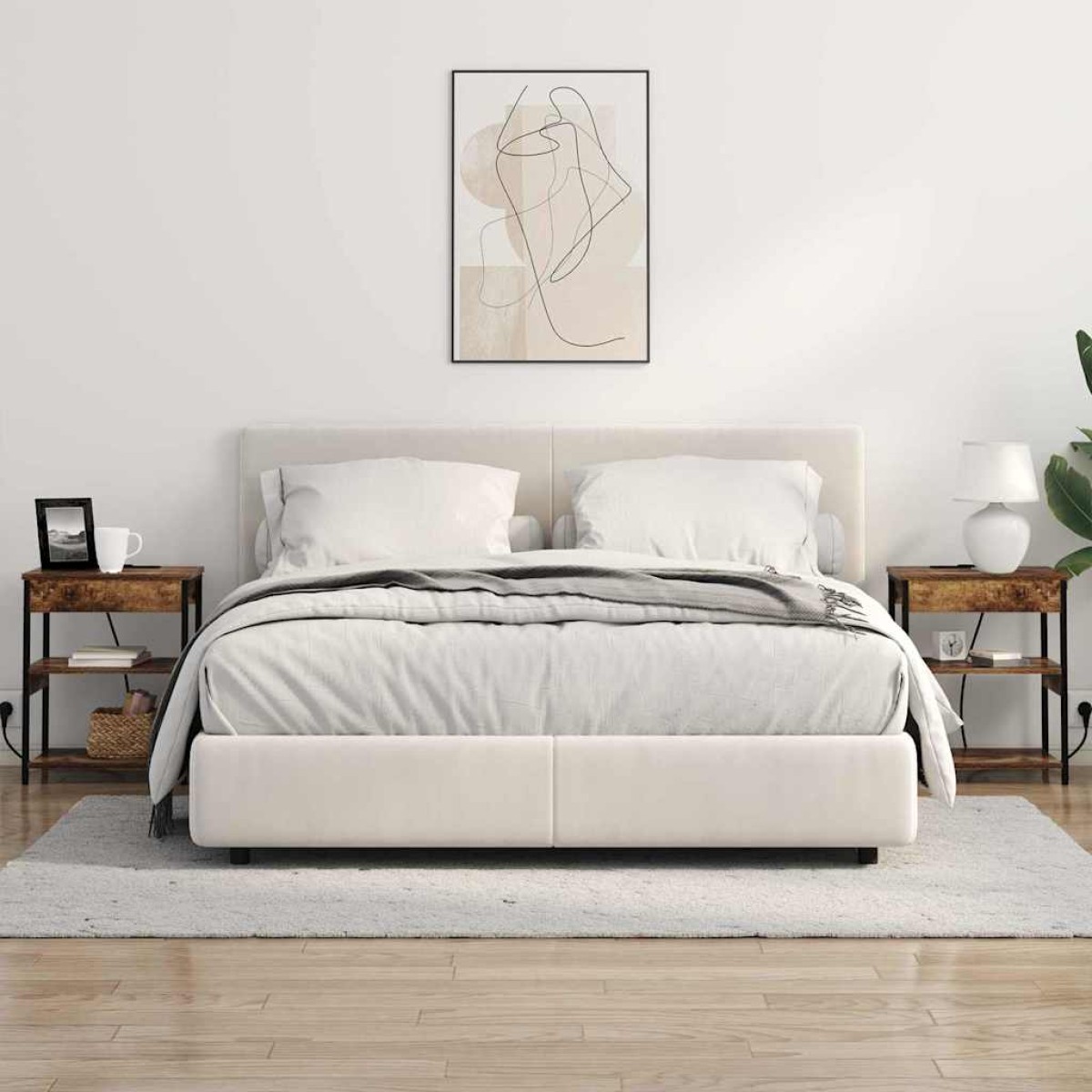 vidaXL Κομοδίνο Καπνιστό Δρύς 41 x 31 x 51 εκ. Επεξεργασμένο Ξύλο