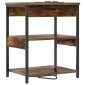 vidaXL Κομοδίνο Καπνιστό Δρύς 41 x 31 x 51 εκ. Επεξεργασμένο Ξύλο