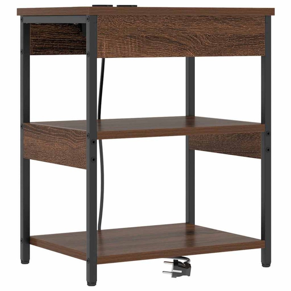 vidaXL Κομοδίνο Καφέ δρυς 41 x 31 x 51 εκ. Επεξεργασμένο Ξύλο