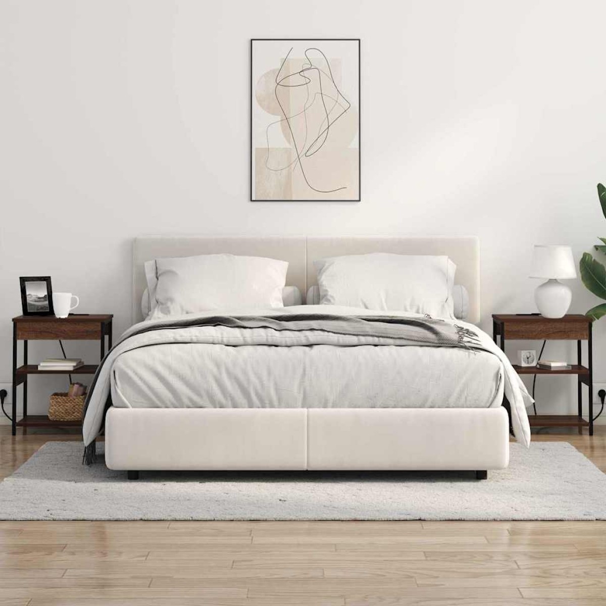 vidaXL Κομοδίνο Καφέ δρυς 41 x 31 x 51 εκ. Επεξεργασμένο Ξύλο