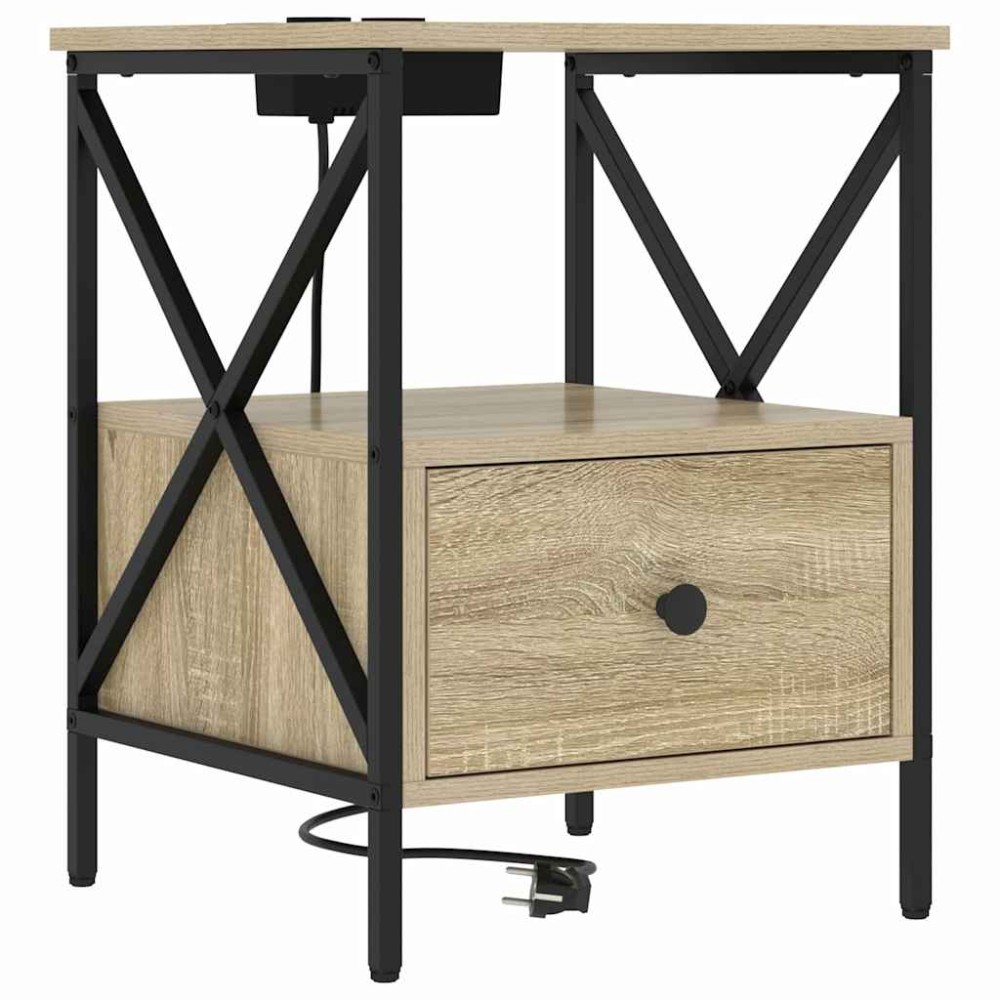 vidaXL Κομοδίνο Δρύς Sonoma 41,5 x 40,5 x 55 εκ. Επεξεργασμένο Ξύλο