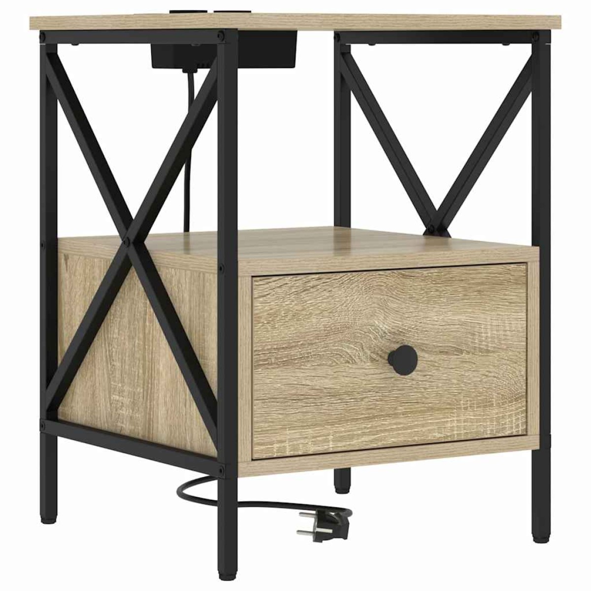 vidaXL Κομοδίνο Δρύς Sonoma 41,5 x 40,5 x 55 εκ. Επεξεργασμένο Ξύλο