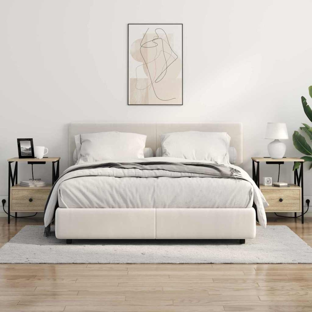vidaXL Κομοδίνο 2 τεμ. Δρύς Sonoma 41,5 x 40,5 x 55 εκ.