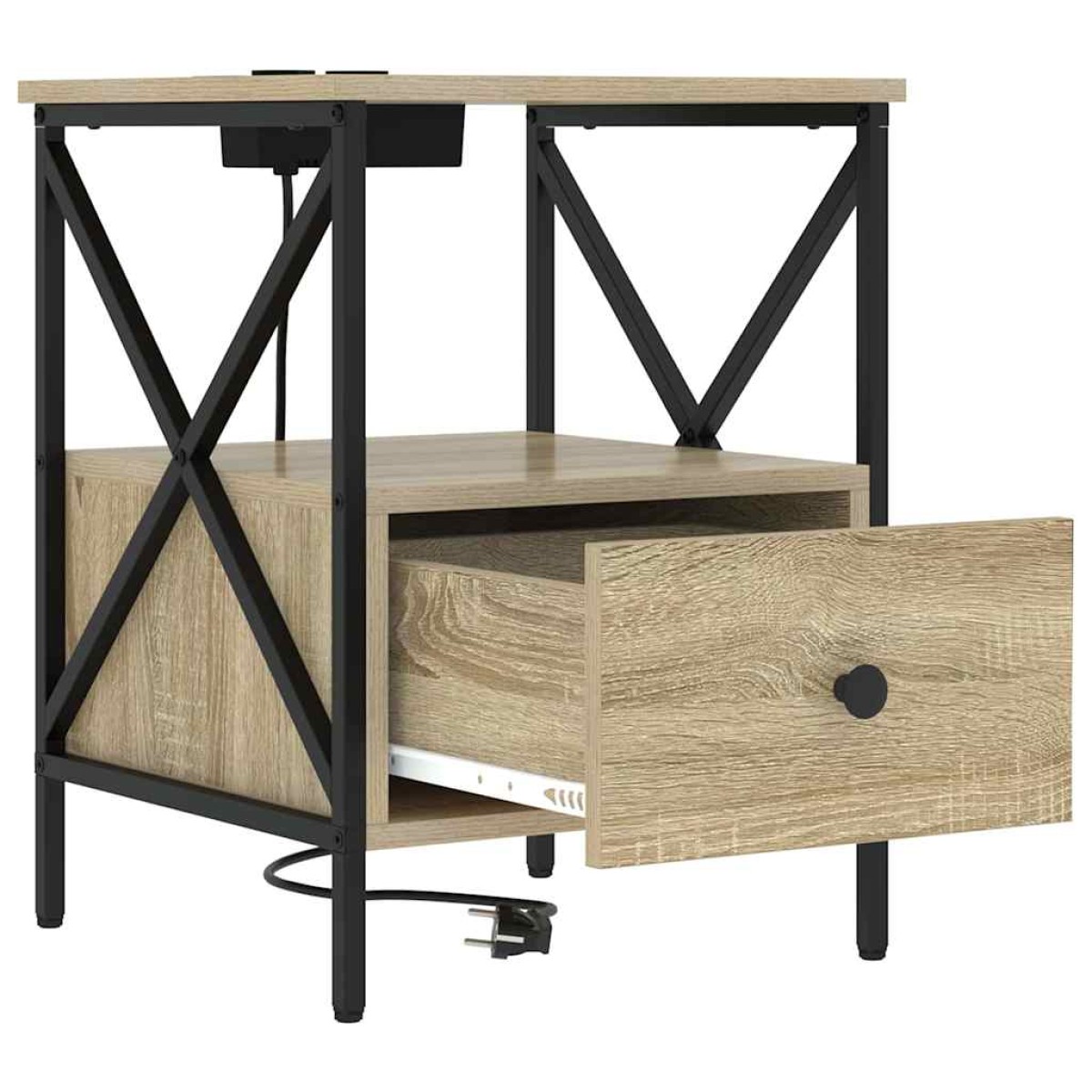 vidaXL Κομοδίνο 2 τεμ. Δρύς Sonoma 41,5 x 40,5 x 55 εκ.