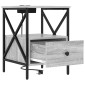 vidaXL Κομοδίνο 2 τεμ. Γκρίζο Σονομα 41,5 x 40,5 x 55 εκ.