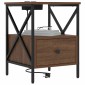 vidaXL Κομοδίνο Καφέ δρυς 41,5 x 40,5 x 55 εκ. Επεξεργασμένο Ξύλο