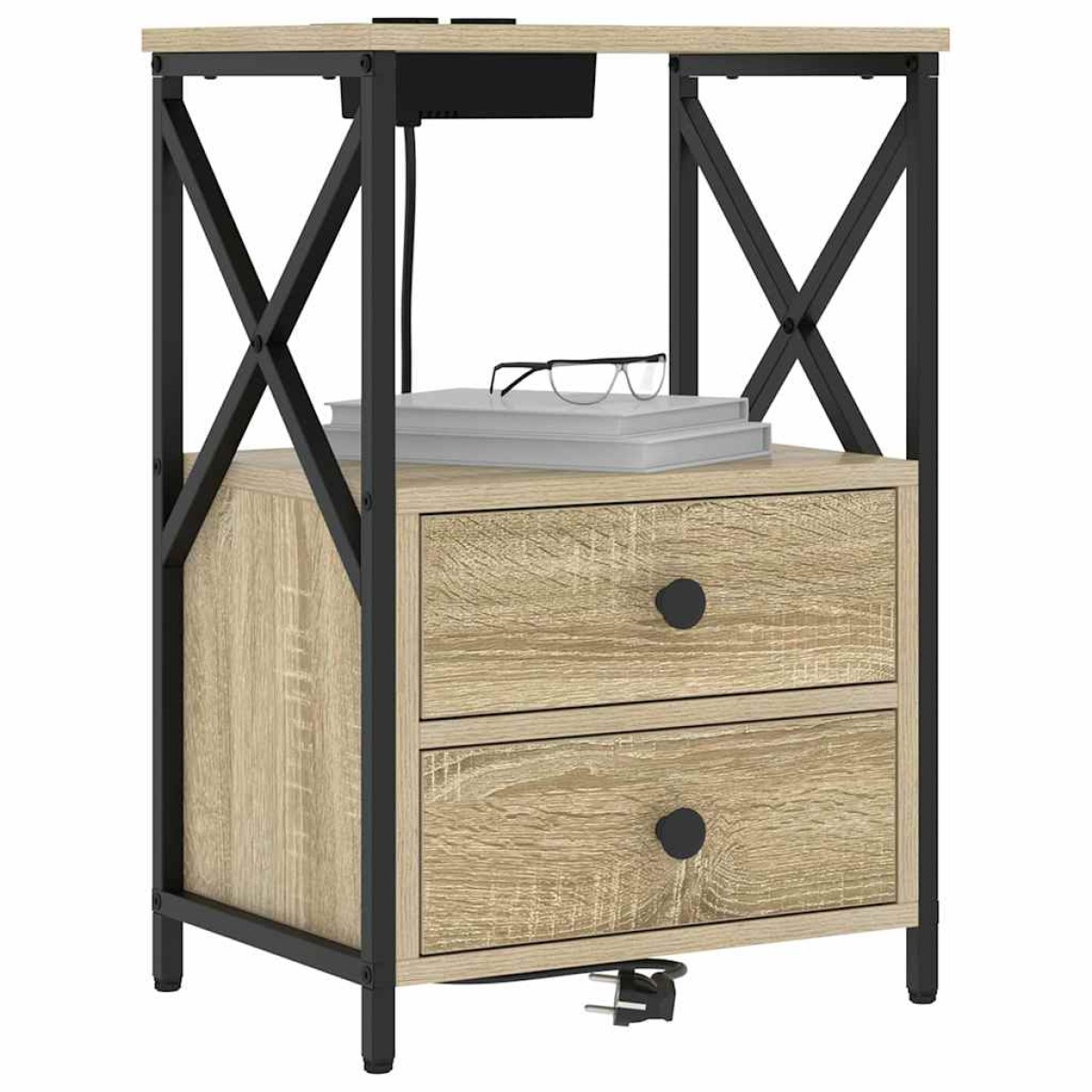 vidaXL Κομοδίνο 2 τμχ. Δρύς Sonoma 40 x 31 x 60 εκ. Επεξεργασμένο Ξύλο