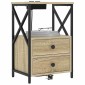 vidaXL Κομοδίνο 2 τμχ. Δρύς Sonoma 40 x 31 x 60 εκ. Επεξεργασμένο Ξύλο