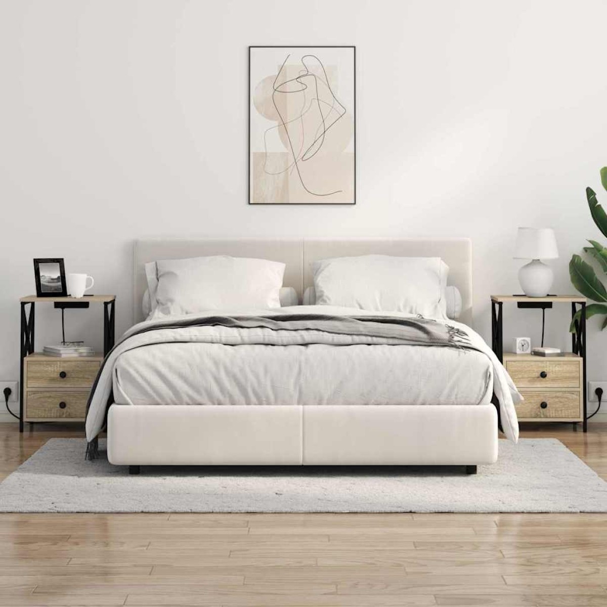 vidaXL Κομοδίνο 2 τμχ. Δρύς Sonoma 40 x 31 x 60 εκ. Επεξεργασμένο Ξύλο
