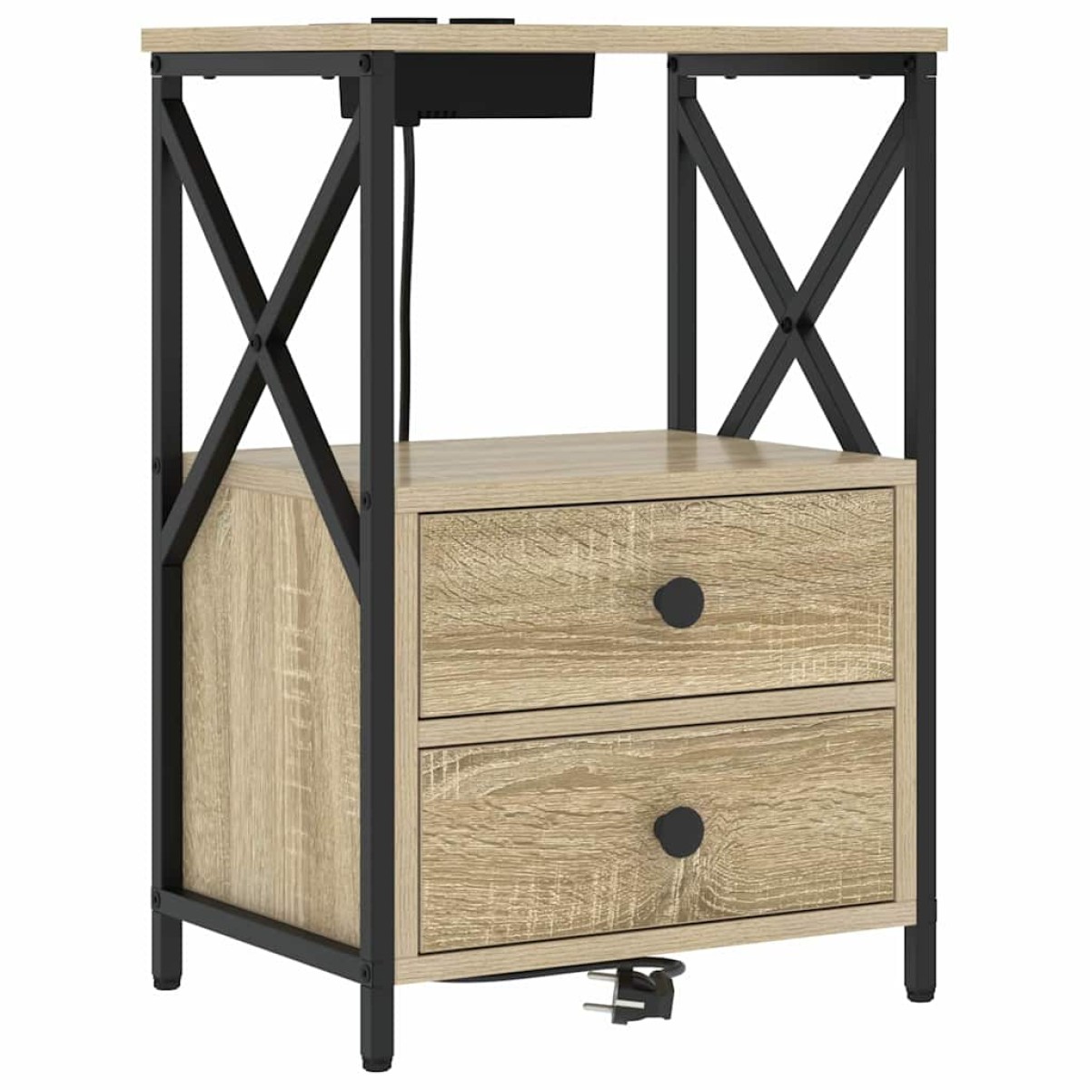 vidaXL Κομοδίνο 2 τμχ. Δρύς Sonoma 40 x 31 x 60 εκ. Επεξεργασμένο Ξύλο
