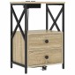 vidaXL Κομοδίνο 2 τμχ. Δρύς Sonoma 40 x 31 x 60 εκ. Επεξεργασμένο Ξύλο