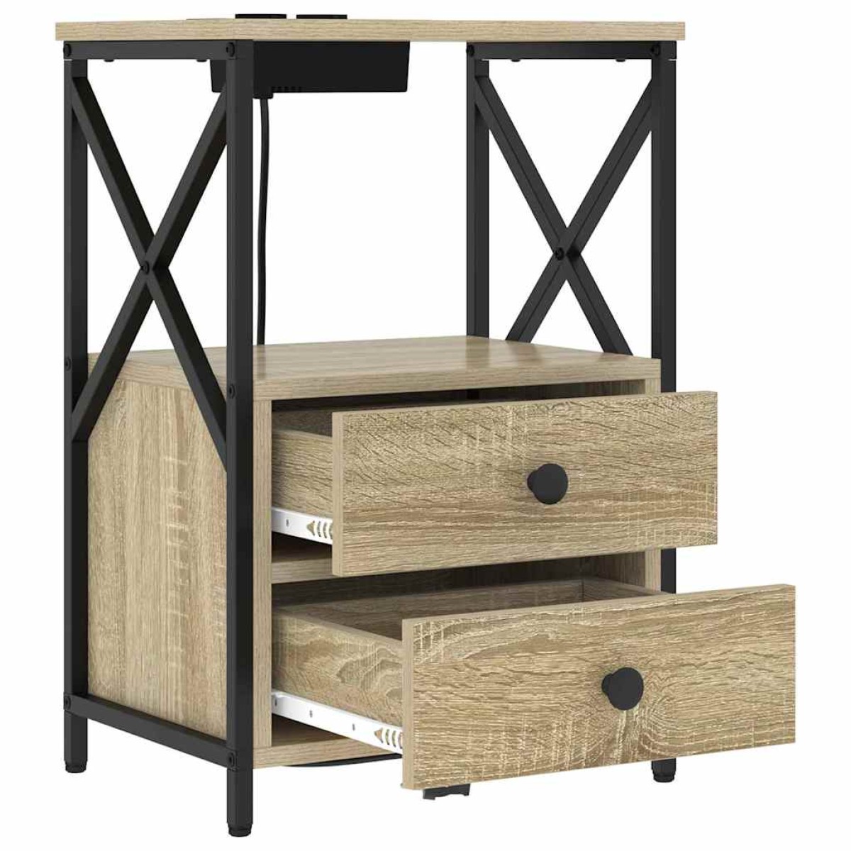 vidaXL Κομοδίνο 2 τμχ. Δρύς Sonoma 40 x 31 x 60 εκ. Επεξεργασμένο Ξύλο