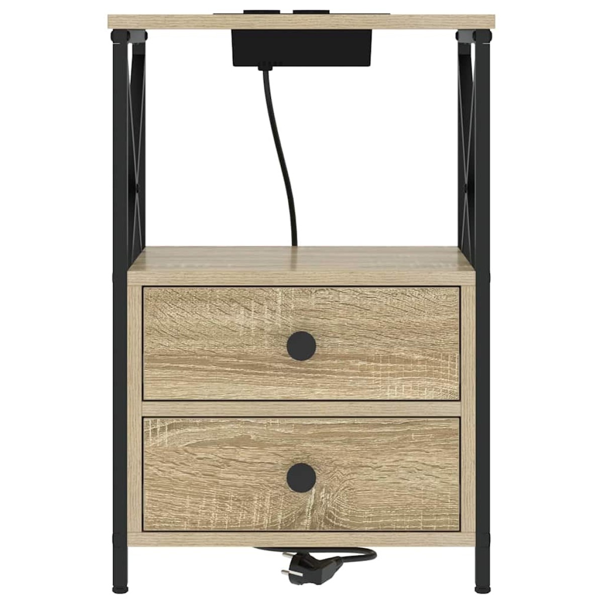 vidaXL Κομοδίνο 2 τμχ. Δρύς Sonoma 40 x 31 x 60 εκ. Επεξεργασμένο Ξύλο