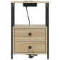 vidaXL Κομοδίνο 2 τμχ. Δρύς Sonoma 40 x 31 x 60 εκ. Επεξεργασμένο Ξύλο