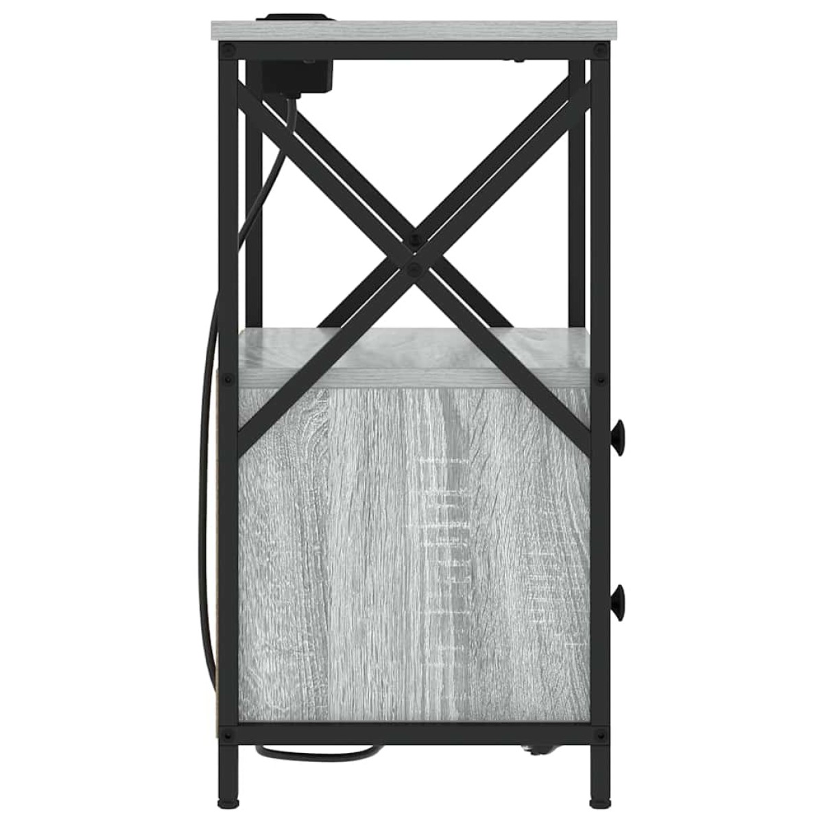 vidaXL Κομοδίνο Γκρίζο Σονομα 40 x 31 x 60 εκ. Επεξεργασμένο Ξύλο
