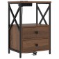 vidaXL Κομοδίνο Καφέ δρυς 40 x 31 x 60 εκ. Επεξεργασμένο Ξύλο