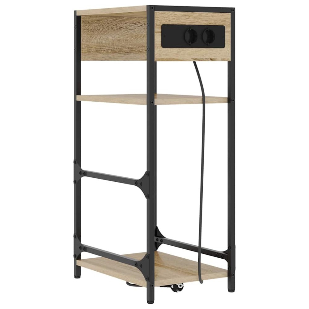vidaXL Κομοδίνο Δρύς Sonoma 40 x 27 x 76 εκ Επεξεργασμένο Ξύλο