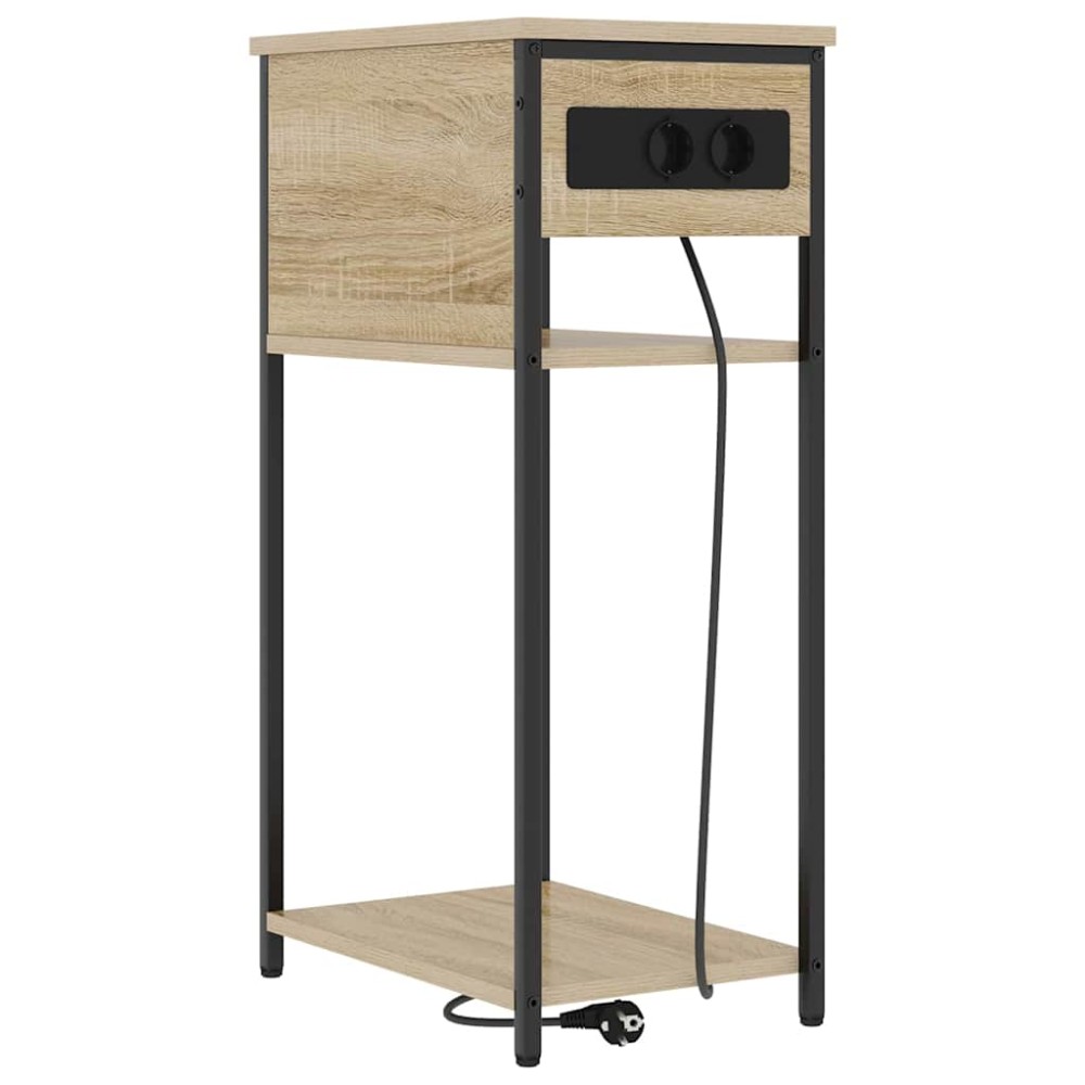 vidaXL Κομοδίνο Δρύς Sonoma 41 x 28 x 76 εκ. Επεξεργασμένο Ξύλο