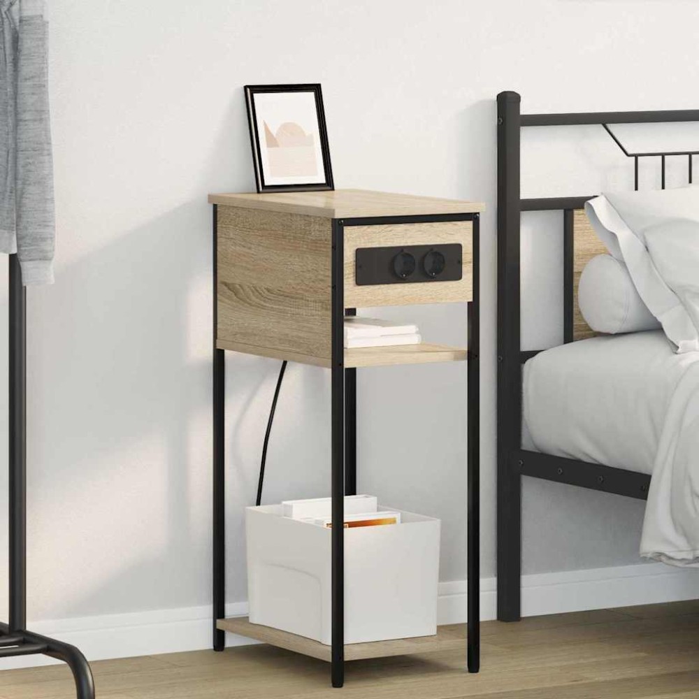 vidaXL Κομοδίνο Δρύς Sonoma 41 x 28 x 76 εκ. Επεξεργασμένο Ξύλο