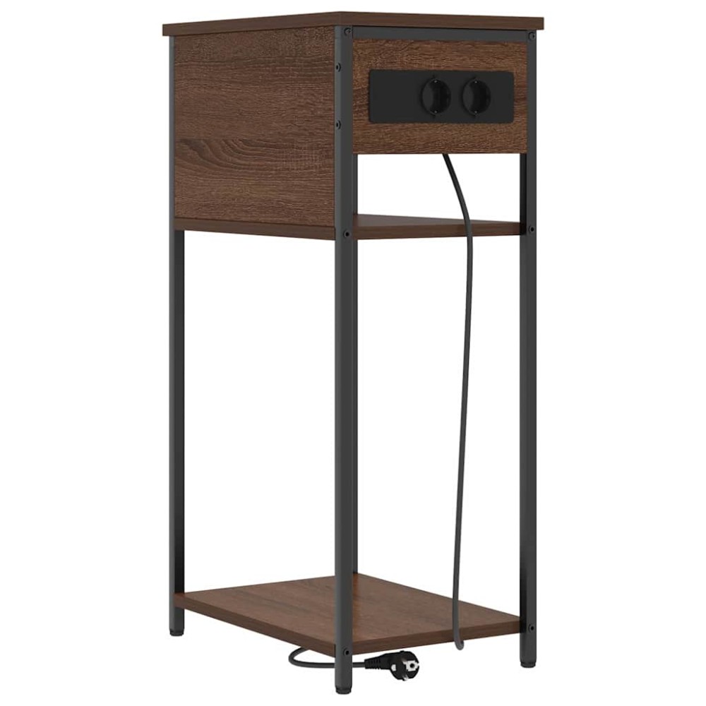 vidaXL Κομοδίνο Καφέ δρυς 41 x 28 x 76 εκ. Επεξεργασμένο Ξύλο