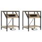 vidaXL Κομοδίνο 2 τμχ. Δρύς Sonoma 38 x 30 x 48 εκ. Επεξεργασμένο Ξύλο