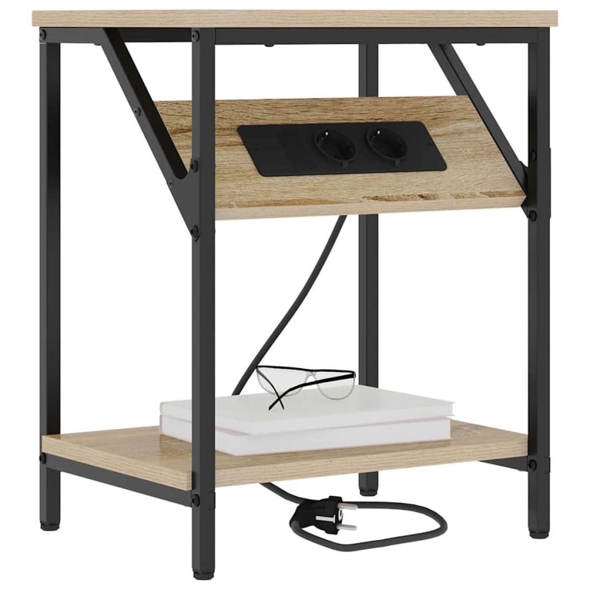 vidaXL Κομοδίνο 2 τμχ. Δρύς Sonoma 38 x 30 x 48 εκ. Επεξεργασμένο Ξύλο