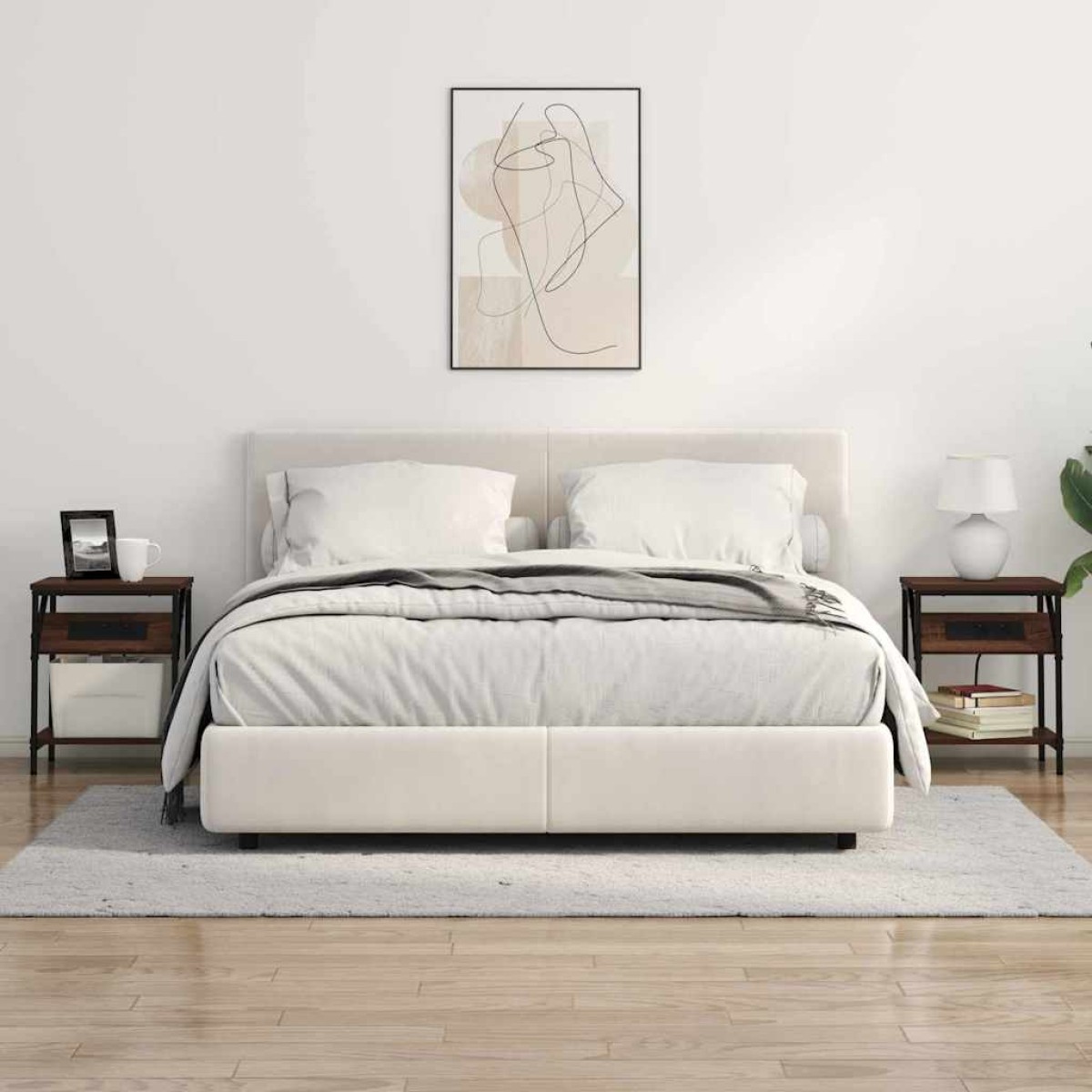 vidaXL Κομοδίνο Καφέ δρυς 38 x 30 x 48 εκ. Επεξεργασμένο Ξύλο