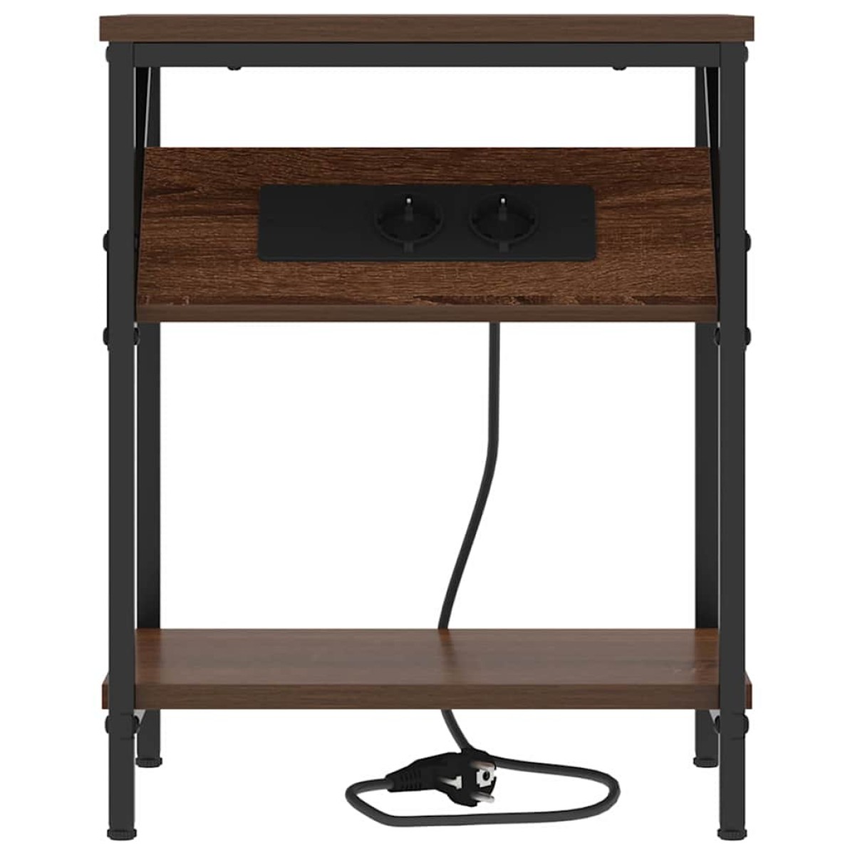 vidaXL Κομοδίνο Καφέ δρυς 38 x 30 x 48 εκ. Επεξεργασμένο Ξύλο