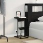 vidaXL Κομοδίνο Μαύρη Οξυά 41,5 x 26 x 60,5 εκ Επεξεργασμένο Ξύλο