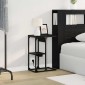 vidaXL Κομοδίνο Μαύρη Οξυά 41,5 x 26 x 60,5 εκ Επεξεργασμένο Ξύλο