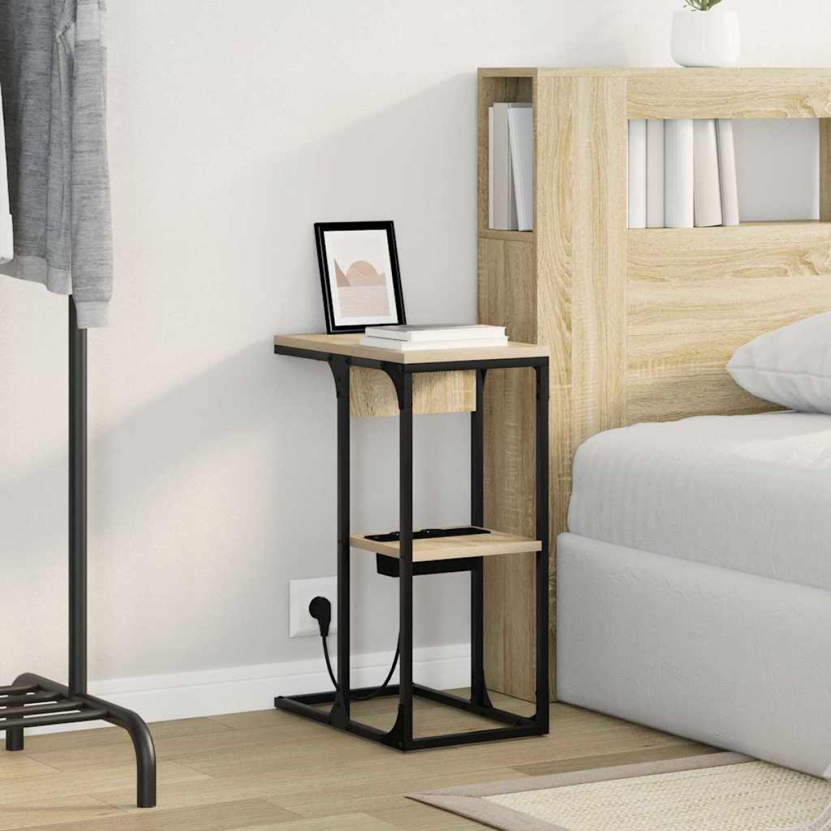 vidaXL Κομοδίνο Δρύς Sonoma 41,5 x 26 x 60,5 εκ Επεξεργασμένο Ξύλο