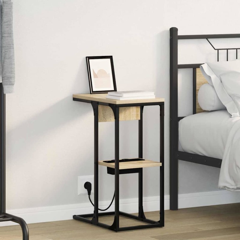 vidaXL Κομοδίνο Δρύς Sonoma 41,5 x 26 x 60,5 εκ Επεξεργασμένο Ξύλο