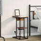 vidaXL Κομοδίνο Καπνιστό Δρύς 41,5 x 26 x 60,5 εκ Επεξεργασμένο Ξύλο