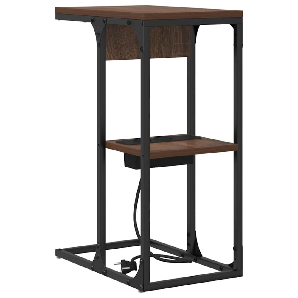 vidaXL Κομοδίνο Καφέ δρυς 41,5 x 26 x 60,5 εκ Επεξεργασμένο Ξύλο