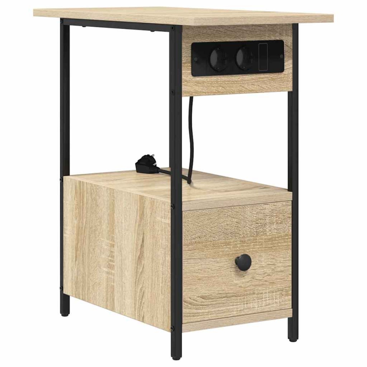 vidaXL Κομοδίνο Δρύς Sonoma 60 x 30 x 61 εκ Επεξεργασμένο Ξύλο