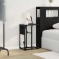 vidaXL Κομοδίνο Μαύρη Οξυά 41,5 x 26 x 60,5 εκ Επεξεργασμένο Ξύλο