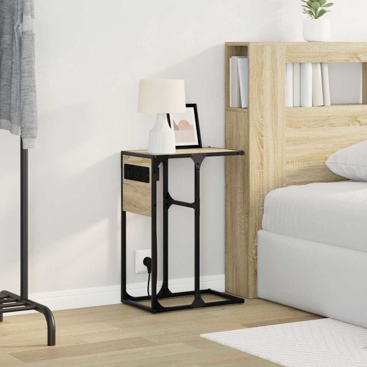 vidaXL Κομοδίνο Δρύς Sonoma 41,5 x 26 x 60,5 εκ Επεξεργασμένο Ξύλο