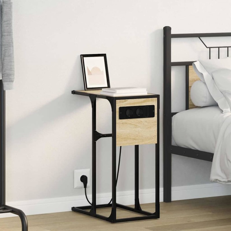 vidaXL Κομοδίνο Δρύς Sonoma 41,5 x 26 x 60,5 εκ Επεξεργασμένο Ξύλο