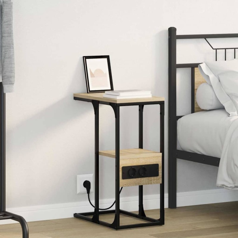 vidaXL Κομοδίνο Δρύς Sonoma 41,5 x 26 x 60,5 εκ Επεξεργασμένο Ξύλο