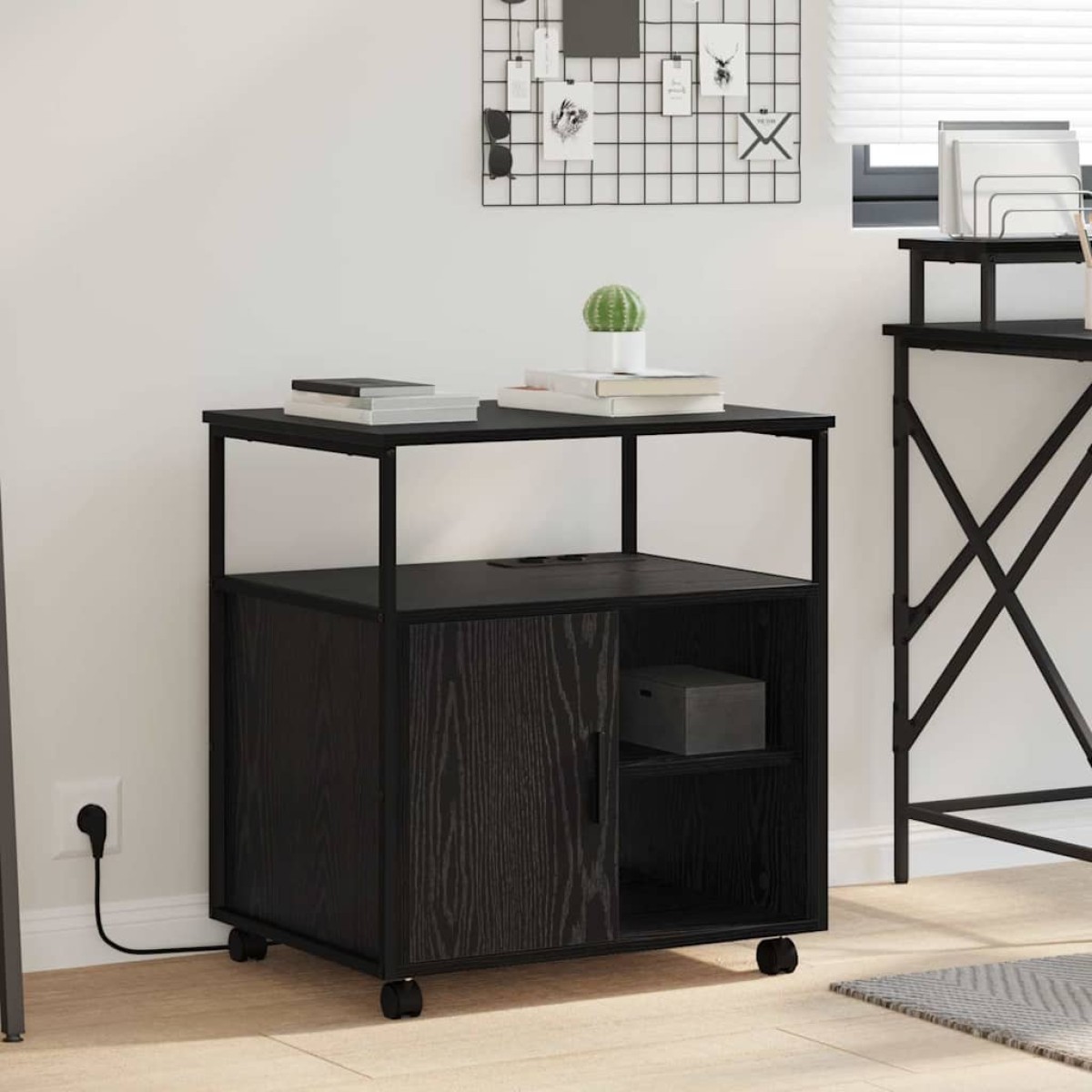vidaXL Ντουλάπα με Σταθμό Φόρτισης 61 x 46 x 67 εκ. Επεξεργασμένο Ξύλο