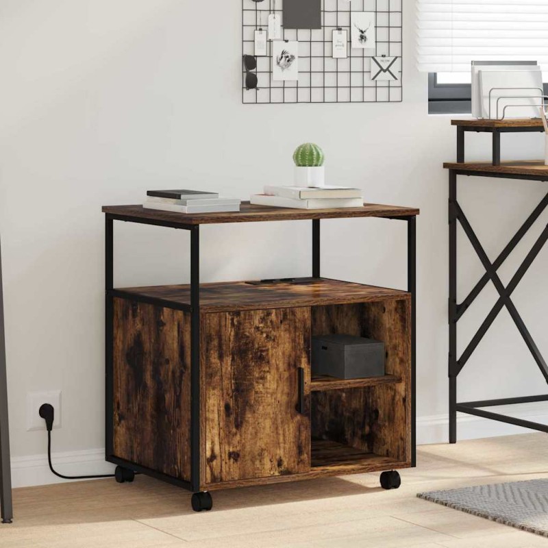 vidaXL Ντουλάπα με Σταθμό Φόρτισης 61 x 46 x 67 εκ. Επεξεργασμένο Ξύλο