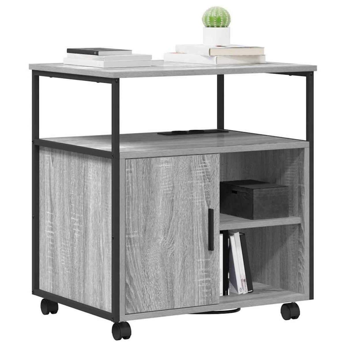 vidaXL Ντουλάπα με Σταθμό Φόρτισης 61 x 46 x 67 εκ. Επεξεργασμένο Ξύλο