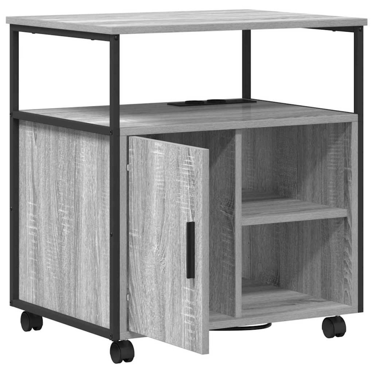vidaXL Ντουλάπα με Σταθμό Φόρτισης 61 x 46 x 67 εκ. Επεξεργασμένο Ξύλο