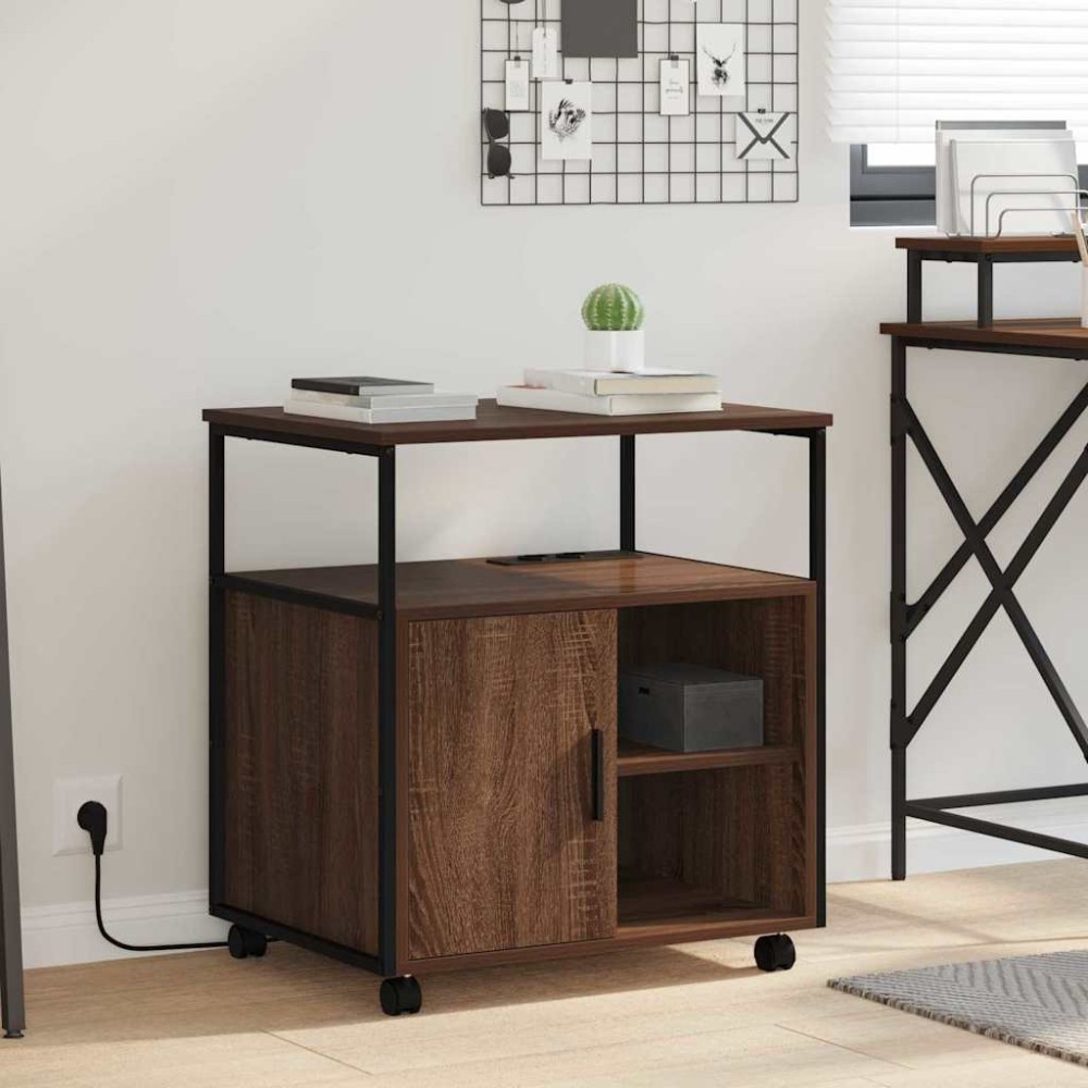 vidaXL Ντουλάπα με Σταθμό Φόρτισης 61 x 46 x 67 εκ. Επεξεργασμένο Ξύλο