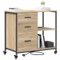 vidaXL Ντουλάπα με Σταθμό Φόρτισης 76 x 41 x 72 cm Επεξεργασμένο Ξύλο